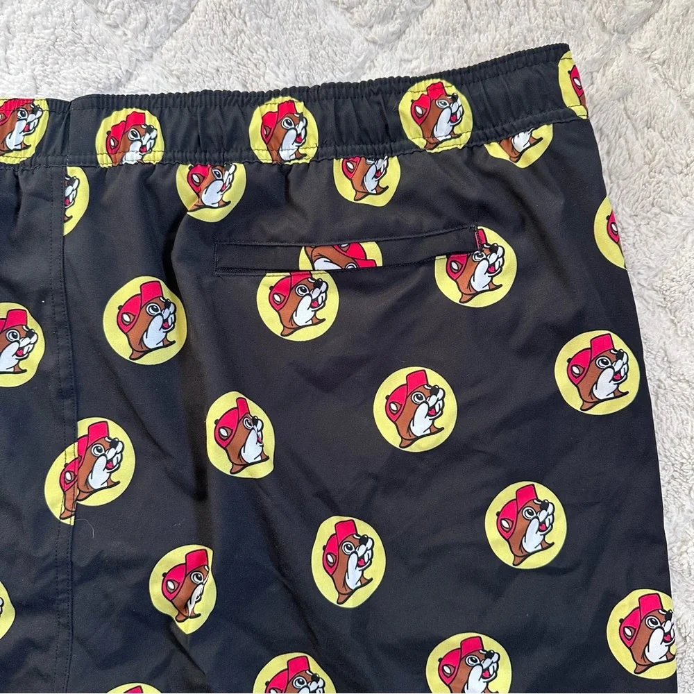 Buc-cee's | Black And Yellow Logo Swim Trunks | Size 2X